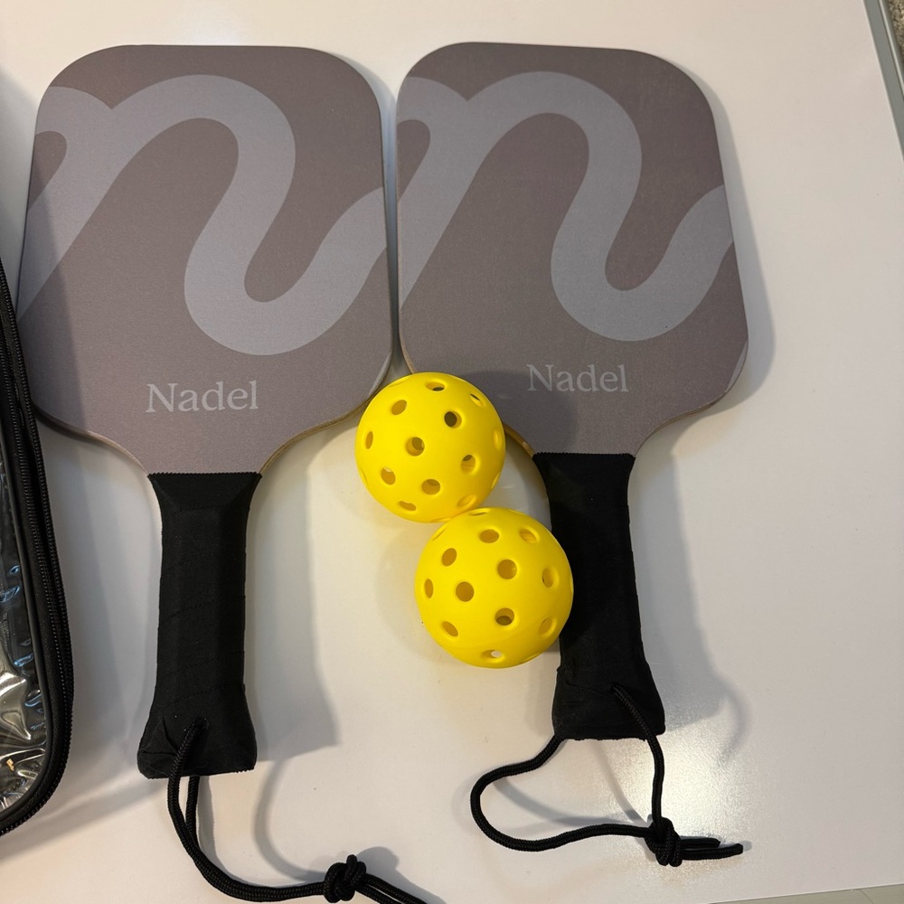 Pickleball Paddle Set with Yellow Balls